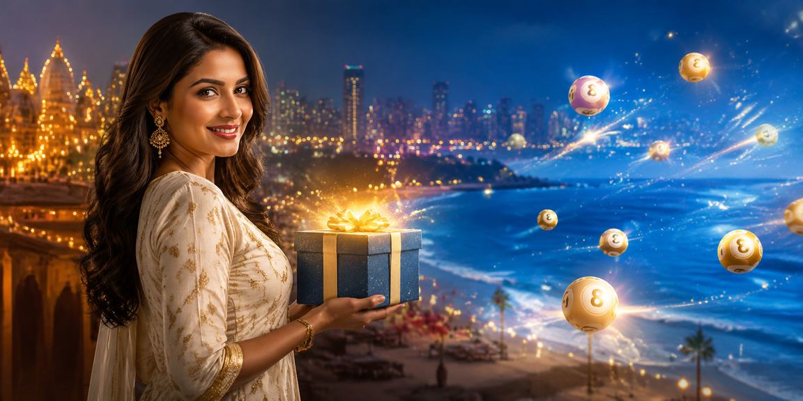 User playing online lottery on smartphone in Pune city